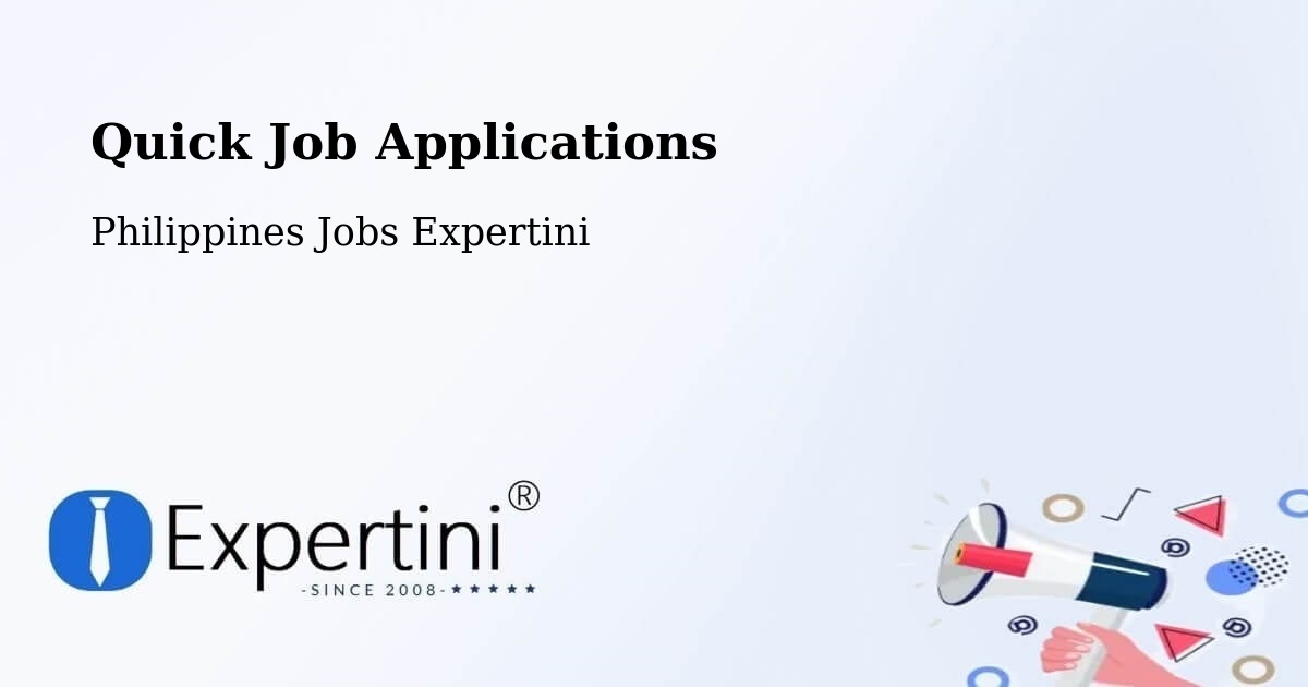 Quick Job Applications - Philippines Jobs Expertini